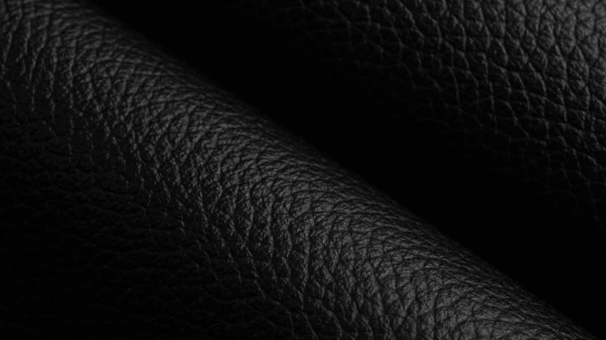 Black full grain leather